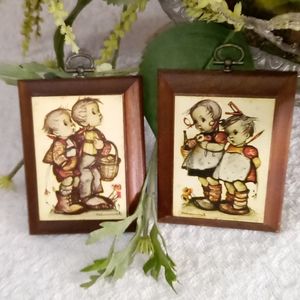 Hummel Vintage Children Wood Hanging Plaques (2)